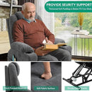 VIVIJASON Power Lift Chair Electric Recliner for Elderly Heated Vibration Massage Fabric Recliner Chair with 2 Remote Controls, Cup Holders, Side Pockets & USB Ports for Living Room (Grey) by CozyNest Decor