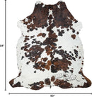 Natural Cowhide Rug for Home & Office Premium Light Tricolor Cowhide Rug with Mixed Brown, Black & White Patterns - Cow Hide Rugs Made with Tanned Leather - Cow Hide Rugs 5x7 ft by CozyNest Decor
