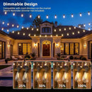 FOOMAN LED Outdoor String Lights, 150FT Outside Waterproof Patio Lights with 72+3 Shatterproof ST38 Edison Bulbs, 2700K Warm White Hanging Light, Dimmable Light for Back Yard Porch Party Gezebo by GreenHaven Gardens