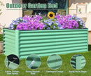 Domi Galvanized Raised Garden Bed, Outdoor Planter Garden Boxes Large Metal Planter Box for Gardening Vegetables Fruits Flowers, Green (6x3x2ft) by GreenHaven Gardens