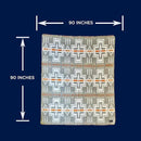 Beacon Blankets Southwestern Agawam Design Throw - 90" x 90" Blanket Only - Premium Plush Blanket Can be Used for Queen or King Size Bed by CozyNest Decor