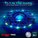 Force1 Scoot Pro Hand Operated Drone for Kids or Adults - Induction Hands Free Motion Sensors Mini Drones with Bright LED Projection, 360 Flips, Easy Indoor Small UFO Flying Orb Ball Drone Toy by TinyTreasures Baby Boutique