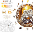 Wooden Puzzles for Adults - Couple Owl Wooden Jigsaw Puzzle - Unique Animal Shaped Wood Puzzles Adult - Creative Birthday Gift Family Game 100pcs by TinyTreasures Baby Boutique