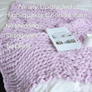 Maetoow Chenille Chunky Knit Blanket Throw (30×40 Inch, Handmade Warm & Cozy Blanket Couch, Bed, Home Decor, Soft Breathable Fleece Banket, Christmas Thick and Giant Yarn Throws, Purple by CozyNest Decor