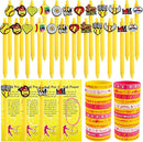 LiYiQ 72 Pcs Softball Party Favors Softball Team Gifts Softball Goodie Bags Stuffers Softball Ballpoint Pens Bookmark Card and Silicone Bracelet by TinyTreasures Baby Boutique