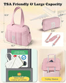 Gifts for Granddaughter, Duffle Bag for Travel, Weekender Bags for Women，Initial Overnight Bag with Wet Pocket，Lightweight Travel Bags Personalized Gym Tote with Makeup Pouch by TinyTreasures Baby Boutique