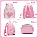 I IHAYNER Kids Glitter Lightweight Backpack for School Travel & Daycare, Toddler Backpack for Girls 3+ Preschool Kindergarten Elementary Kids Backpack-Rainbow Pink A by TinyTreasures Baby Boutique