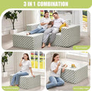 Hobestluk Rectangle Ottoman Memory Foam Footrest for Couch with Removable Cover Large Floor Seating for Adults Ottoman Coffee Table for Living Room, Bedroom or Office (Plush GREYOLIVE, Footrest) by CozyNest Decor