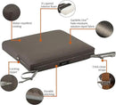 Classic Accessories Ravenna Seat Cushion, 17"W x 15"D x 2"Thick, Dark Taupe by GreenHaven Gardens
