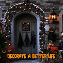 Joyhalo 2 Pack Halloween Garland with Lights, Black Maple Leaves Lighted Garland for Mantle, 5.7FT Light Up Leaf Autumn Vines Outdoor for Door Frame, Fireplace and Thanksgiving Fall Decor by CozyNest Decor