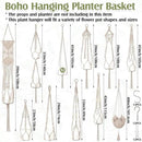 Hoteam 12 Pcs Macrame Plant Hangers Macrame Hanging Planters for Indoor Plants Handmade Boho Hanging Baskets Flower Pots Holder for Outdoor Home Wall Decor by GreenHaven Gardens