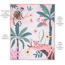 Lambs & Ivy Enchanted Safari Leopard/Lemur Jungle 3-Piece Baby Crib Bedding Set by TinyTreasures Baby Boutique