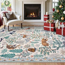 OJIA Jungle 8x10 Area Rugs for Living Room Bedroom Large Washable Rugs, Thin Modern Nursery Rug Non-Shedding Kids Playroom Rug Stain Resistant Large Carpet Neutral Rugs for Kids Room Dining by CozyNest Decor