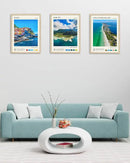 HesenDot Natural OAK Wood Framed Hawaiian Archipelago Wall Art,12x16in Kauai Quality Canvas Wall Print,Classic Urban Landmark Wall Decor for Living Room,Bedroom,Office Gallery Set of 1 by CozyNest Decor