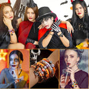 3140Pcs Halloween Beads for Bracelet Jewelry Making Kit, Halloween Clay Beads Black White Orange Purple Pumpkin Round Letter Star Skull Bead Bulk with Ghost Witch Hat Charm for DIY Craft Earring by TinyTreasures Baby Boutique