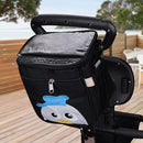 Baby Stroller Organizer Bag，Small Diaper Bag - Universal Stroller Organizer With Insulated Cup Holder,Pocket With Baby Wipes Dispenser，Adjustable Shoulder Strap(Black) by TinyTreasures Baby Boutique