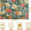 Tropical Palm Leaves Table Mats Set of 4 Summer Watercolor Hibiscus Flower Leaf Placement Mats for Dining Table Washable Non-Slip Heat Resistant Linen Place Mat 12×18 Inch by CozyNest Decor