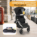 Snack Tray Compatible with Mockingbird,Nuna,Evenflo Stroller,Adjustable Stroller Snack Tray with Cup Holder and Phone Holder, Stroller Accessories Black by TinyTreasures Baby Boutique