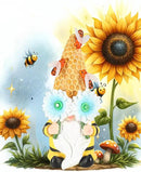 iStatue Garden Gnomes Outdoor Clearance with Solar Bee Lights - 9.5'' Resin Figurine Honeycomb Sunflower Spring Summer Decoration for Home Garden Decor Lawn Ornaments (Mr Bee Gnome) by GreenHaven Gardens