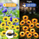 Garden Lights Solar Powered, 3 Pack Solar Outdoor Lights with 9 Bigger Sunflower Waterproof Realistic Solar Flowers Lights for Patio Pathway Walkway Landscape Yard Decorations by GreenHaven Gardens