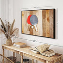 ElephantStock Ping Pong Wall Art - Horizontal Framed Canvas - 1-Piece Living Room Wall Decor - Photography Canvas Print - Brown and Red Decor for Wall - 40" X 27" by CozyNest Decor