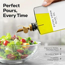 Glass Olive Oil Dispenser Bottle for Kitchen by Brighter Barns - Coffee Syrup Dispenser, Oil and Vinegar Bottle - Modern Kitchen Essentials for Home, Restaurant, Coffee Bar, Airbnb (Clear, Set of 2) by CozyNest Decor