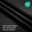 Joydeco Blackout Curtains for Bedroom, Black Out Curtains 108 Inch Long, Room Darkening Noise Reducing Wrinkle-Free Drapes, Black Curtains with Rod Pocket Back Tab 2 Panels (W52 x L108 Inch) by TinyTreasures Baby Boutique