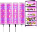 LED Grow Lights for Indoor Plants Full Spectrum,600LEDs Full Spectrum Red Bule Grow Lights for Under Cabinet Plant, Grow Lamp with 3/6/12H Timer,6 Dimmable Levels,Grow Lights for Shelves 4 Panel by GreenHaven Gardens