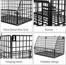 Stackable Wire Storage Baskets for Kitchen Closet Pantry, Hanging Closet Organizers Storage Shelves Organization, Wall Mount Metal Basket Bins, Clothing Vegetable & Fruit Organizer 5 pcs by CozyNest Decor
