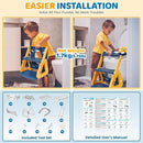 Orzbow 2-IN-1 Potty Training Seat with Step Stool, Height Adjustable Toilet Seat for Toddler, Potty Training with Splash Guard for Kids Boys Girls, Stability Ladder and Anti-Slip Pad, Yellow by TinyTreasures Baby Boutique