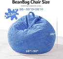 Homguava 2FT Bean Bag Chair,Teardrop Bean Bags Small Beanbag Chair with Memory Foam Filled and Ultra Soft Corduroy Cover for Living Room, Bedroom (Small,Blue) by TinyTreasures Baby Boutique