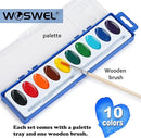Watercolor Paint Set, Washable paint 10 Colors, 24 Sets with Brush Watercolor Paint Set by TinyTreasures Baby Boutique