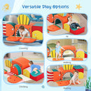 Lischwert Foam Climbing Blocks for Toddlers, Shark Theme Baby Climbing Blocks Soft Play Climbing for Toddlers with Foldable Block and Tunnel Indoor Climbing Toys for Toddler 1-3, 6 Pieces by TinyTreasures Baby Boutique