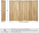 ‌Room Divider Freestanding Folding Pegboard Privacy Screen | 6-Panel Display Stand for Jewelry, Craft Shows, Retail | Natural Wood, Portable & Space-Saving Design by CozyNest Decor