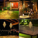 Hanging Solar Lights, Outdoor Decor Solar Lantern, Waterproof Metal Moroccan Lantern for Outside Patio Pathway Yard Front Porch Backyard Garden Decorative by GreenHaven Gardens