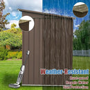 Domi Outdoor Storage Shed 6' x 4.5’, Metal Garden Shed with Galvanized Steel Frame for Bike, Tools, Lawn Mowers, Pool Toys, Outdoor Storage Cabinet with Lockable Door for Garden Lawn Patio (Brown)