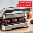 T-fal, Electric Grill, OptiGrill 4in1, Stainless Steel, 9 Automatic Cooking Modes, Intelligent Grilling Rare to Well-Done, 1800 Watts, Nonstick Removable Plates, Dishwasher Safe, Indoor, Silver by GreenHaven Gardens