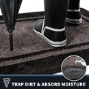 PURRUGS Dirt Trapping Door Mat 24" x 60", Non-Slip/Skid Machine Washable Entryway Rug, Shoes Scraper, Area Rug, Super Absorbent Welcome Mat for Muddy Wet Shoes and Paws, Grayish Brown & Coffee by CozyNest Decor