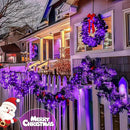 JMEXSUSS 2 Pack Purple Solar Christmas Lights, 33ft 100 LED Purple Solar Lights Outdoor, Waterproof 8 Modes Purple Fairy Lights for Outside Tree Garden Patio Christmas Halloween Decorations by GreenHaven Gardens