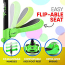 Hurtle 3-Wheeled Scooter for Kids - Wheel LED Lights, Adjustable Lean-to-Steer Handlebar, and Foldable Seat - Sit or Stand Ride with Brake for Boys and Girls Ages 1-14 Years Old by TinyTreasures Baby Boutique