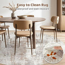 Round Rug Living Room Rugs: 6Ft Washable Circle Large Abstract Modern Soft Stain Resistant Non Slip Indoor Floor Carpet for Bedroom Nursery Office Dining Room Dorm Home House Decor- Brown by TinyTreasures Baby Boutique