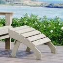WestinTrends Dylan Outdoor Patio HDPE Adirondack Ottoman Footrest, Sand by CozyNest Decor