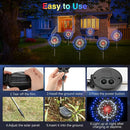 4th of July Firework Solar Garden Lights, Red Blue White Solar Firework Lights with 120 LED 2 Lighting Modes, Outdoor Waterproof Yard Lighting for Independence Day Memorial Day Decor, 4 Pack by GreenHaven Gardens