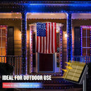 JMEXSUSS 2 Pack Red White and Blue Solar Lights, Each 100 LED 33FT Solar Fairy Lights Outdoor Waterproof, 4th of July Solar String Lights for Independence Day Outside Decorations by GreenHaven Gardens