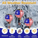 2 Pcs 20 Inch Flag Hot Air Balloon Hanging Solar Lantern Outdoor Garden Decor Waterproof Hot Air Balloon Flame Lantern for Lawn Porch Yard by GreenHaven Gardens