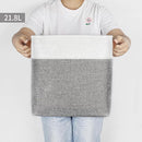 Collapsible Fabric Storage Cubes 11x11 Cube Storage Bins, 4 Pack Closet Baskets Box with Handles for Organizing, Shelf, Toys, Clothes, Home, Office, Nursery (Grey&White) by TinyTreasures Baby Boutique