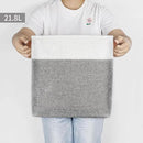 Collapsible Fabric Storage Cubes 11x11 Cube Storage Bins, 4 Pack Closet Baskets Box with Handles for Organizing, Shelf, Toys, Clothes, Home, Office, Nursery (Grey&White) by CozyNest Decor