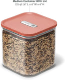 Caraway 2.5qt Glass Airtight Food Storage Container with Lid – Non-Toxic, BPA-Free Kitchen Storage Container – Stackable, Space-Saving Airtight Container for Dry Goods and More - Perracotta by CozyNest Decor