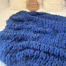 Chunky Knit Blanket Throw 48"x71", Chenille Throw Blankets, Handmade Warm & Cozy Blanket Couch Bed Home Decor, Soft Breathable Fleece Banket, Christmas for Couch Bed Sofa Best Gift (Navy Blue) by CozyNest Decor