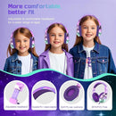 QearFun Kids Headphones Wired with Mic, 85/94dB Safe Volume Limit, Foldable Over Ear, Tangle-Free Cord & Sharing Port, Wired On-Ear Headset for School, Chromebook, Tablet, Travel - Boys & Girls by TinyTreasures Baby Boutique